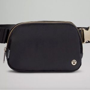 Lululemon Black Velour Belt Bag